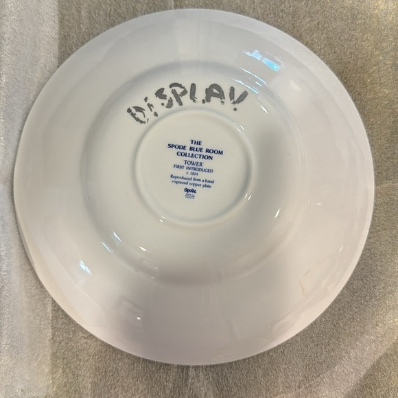 set of Two Spode Blue Italian Antique Tower Soup Bowl - Picture 5 of 6